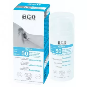 eco cosmetics -  Eco Cosmetics SPF 50 emulsja na słońce bezzapachowa - Neutral